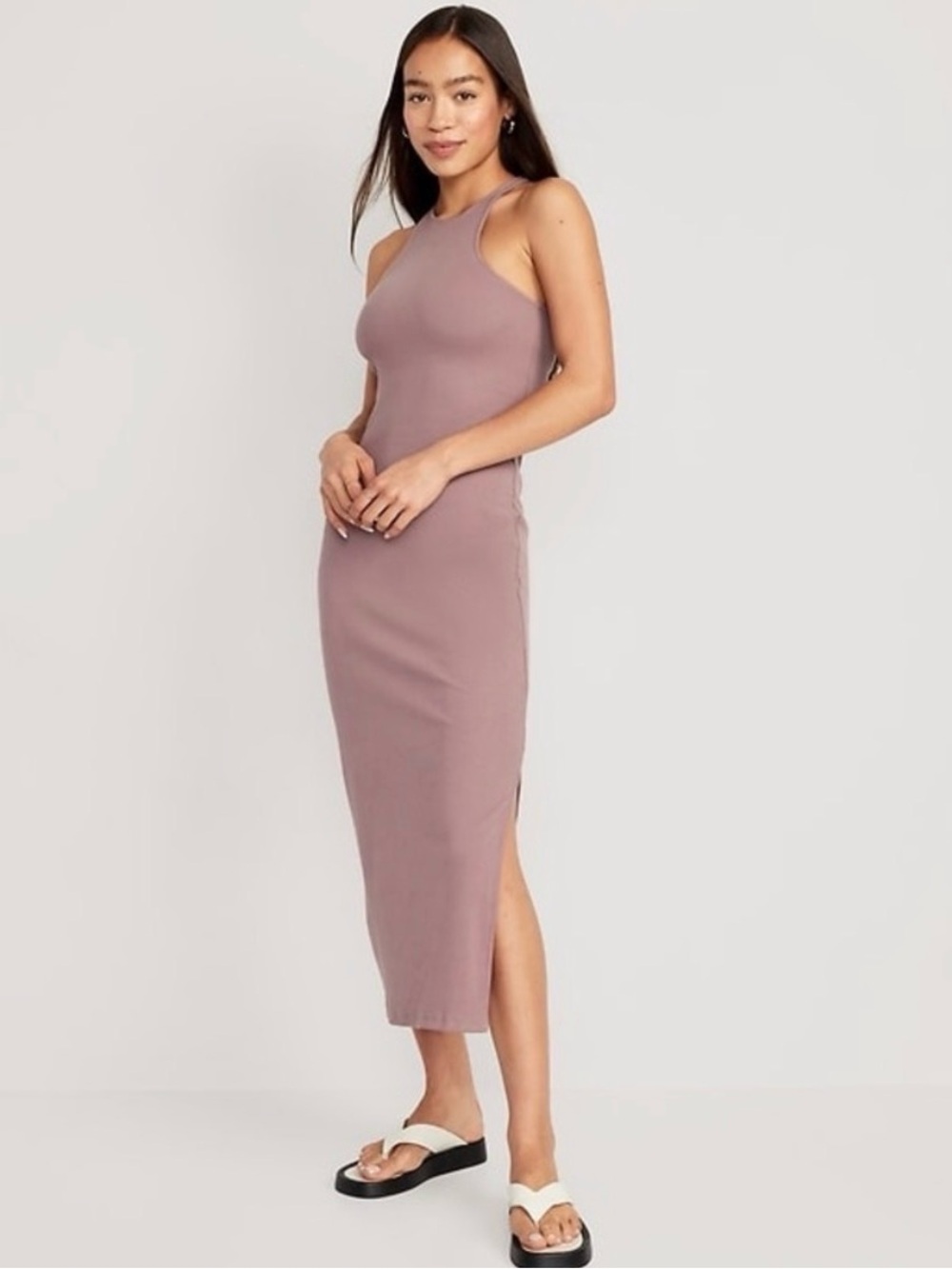 Old Navy Mauve Sleeveless Midi Dress